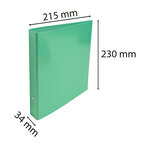 Classeur 17x22 2anneaux 25mm iderama - vert foncé - x 10 - exacompta