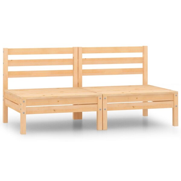 vidaXL Canapé à 2 places de jardin Bois de pin solide