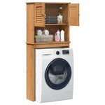 vidaXL Cabinet pour lave-linge VIGO marron miel 72 5 x 27 x 161 cm