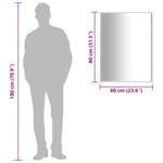 vidaXL Miroir Argenté 80x60 cm