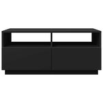 vidaXL Table basse avec lumières LED noir 90x49x40 cm