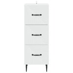 vidaXL Armoire à tiroirs Blanc 33 x 34 5 x 89 5 cm Bois d'ingénierie