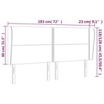 vidaXL Tête de lit avec oreilles Blanc 183x23x118/128 cm Similicuir