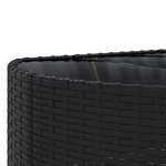 vidaXL Salon de jardin 8 Pièces avec coussins noir résine tressée