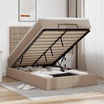VidaXL Cadre de lit ottoman et matelas cappuccino 120x190cm similicuir