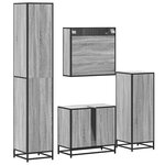 vidaXL Ensemble de meubles de salle de bain 4 Pièces sonoma gris