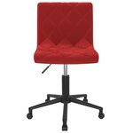 vidaXL Chaises pivotantes salle à manger 2 Pièces Rouge bordeaux Velours
