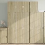 vidaXL Buffet haut chêne sonoma 80x42 5x249 cm bois d'ingénierie