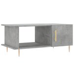 vidaXL Table basse gris béton 90x50x40 cm bois d'ingénierie