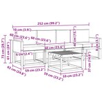 vidaXL Ensemble de canapés d'extérieur 4 pc Naturel et Anthracite