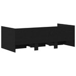 vidaXL Lit réversible Chêne noir Bois d'ingénierie 90 x 200 cm Durable
