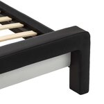 vidaXL Cadre de lit Noir 218 x 132 x 86 5 cm Simili cuir