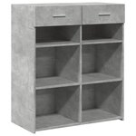 vidaXL Buffet gris béton 80x42 5x93 cm bois d'ingénierie