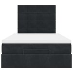 vidaXL Cadre de lit ottoman avec matelas noir 120x190 cm velours