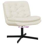 vidaXL Fauteuil relaxant pivotant Crème 63 x 75 x 76 cm Velours