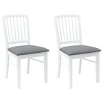 vidaXL Chaises de salle à manger 2 Pièces Blanc 50 x 52 5 x 91 cm