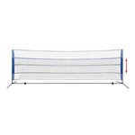 Vidaxl filet de badminton avec volants 500 x 155 cm