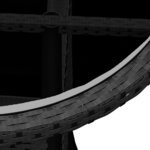 vidaXL Ensemble de bistro de jardin 3 Pièces Résine tressée Noir