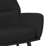 vidaXL Chaise de relaxation Noir Tissu