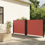 vidaXL Auvent latéral rétractable terre cuite 120x1000 cm