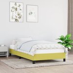 vidaXL Cadre de lit sans matelas vert 100x200 cm tissu