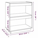 vidaXL Bibliothèque Marron miel 60x35x71 cm Bois de pin massif