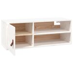 vidaXL Armoire murale Blanc 80x30x30 cm Bois de pin massif