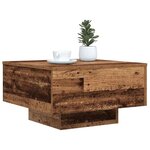 vidaXL Table basse Bois Ancien 55 x 55 x 31 cm Bois d'ingénierie