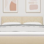 Têtière vidaXL Design Bloc Diamant Crème 144 cm Tissu