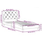 vidaXL Cadre de lit sans matelas taupe 90x190 cm tissu