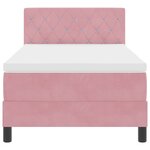 vidaXL Lit à ressorts avec matelas Rose 90 x 200 cm Velours
