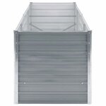vidaXL Lit surélevé de jardin Acier galvanisé 240x80x77 cm Gris