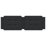 vidaXL Coussin de tête de lit noir 160 cm similicuir