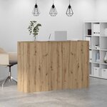 vidaXL Bureau réception chêne artisanal 155x50x103 5cm bois ingénierie