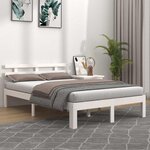 vidaXL Cadre de lit sans matelas blanc bois massif 120x200 cm