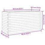 vidaXL Jardinière 90x40x45 5 cm bois de pin imprégné