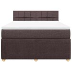 vidaXL Sommier à lattes de lit avec matelas Marron foncé 140x190 cm