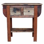 vidaXL Table console bois de récupération mélangé 80x35x80 cm
