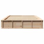 vidaXL Cadre de lit avec stockage Marron 120 x 190 cm bois