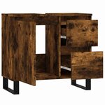 vidaXL Armoire de bain chêne fumé 65x33x60 cm bois d'ingénierie
