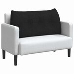 vidaXL Coussin de Dos Noir 100 x 24 x 50 cm tissu