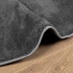 vidaXL Tapis OVIEDO à poils courts anthracite Ø 200 cm