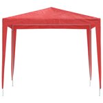 vidaXL Tente de fête 250 x 250 x 240 cm Rouge PE et acier