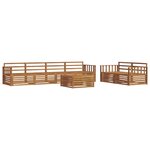 vidaXL Ensemble de canapés d'extérieur 7 pc Naturel