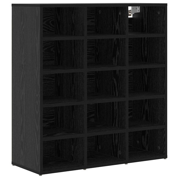 vidaXL Cabinet à chaussures Chêne noir 77 5 x 30 x 83 5 cm