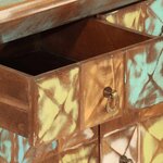 vidaXL Armoire à tiroir multicolore 70x35x70 cm bois de récupération