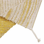 Tapis coton réversible - jaune et beige - 80 x 140 cm