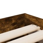 vidaXL Cadre de lit et tiroirs chêne fumé 100x200 cm bois d'ingénierie