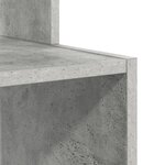 vidaXL Bureau gris Effet béton Panneau de particules Moyen Rangement