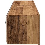 Mobilier TV vidaXL avec lumières LED 2 Pièces Bois ancien 80x35x31 cm
